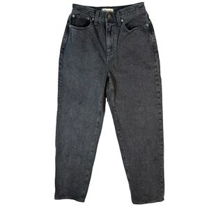 Madewell Baggy Straight Gray Black Denim Jeans Loose Womens Size 26